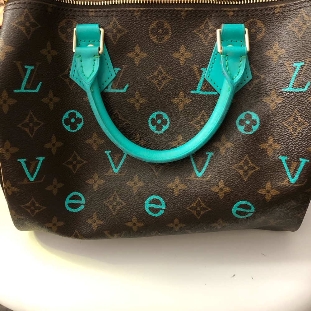 FOR JEN - CUSTOM LOUIS VUITTON “LOVE” SPEEDY